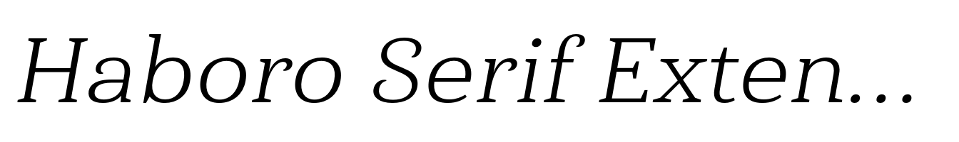 Haboro Serif Extended Book Italic